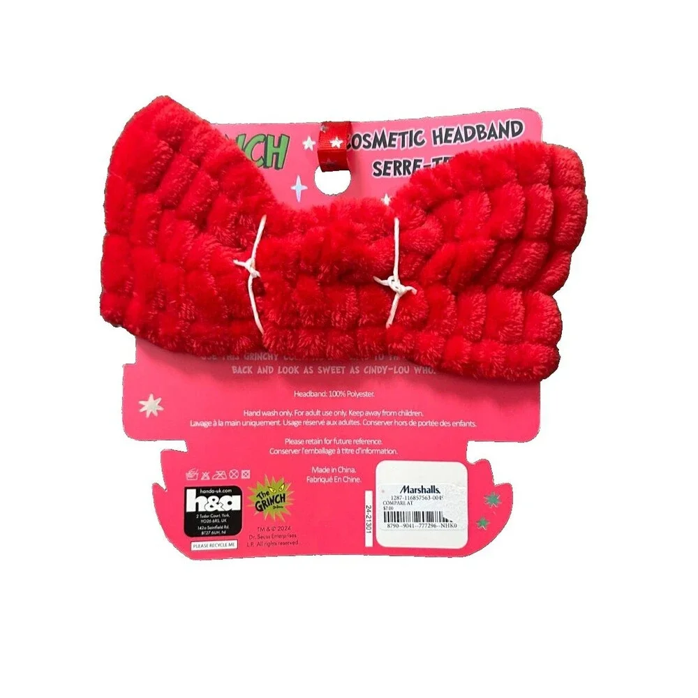 Dr. Seuss The Grinch Cosmetic Headband‎ Women’s New!